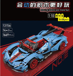 MOULD KING 13156 Blue Apollo The Sun God RC Sport Cars with 1669 Pieces