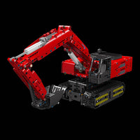 MOULD KING 15062 Motor Red Mechanical Digger with 1500 Pieces
