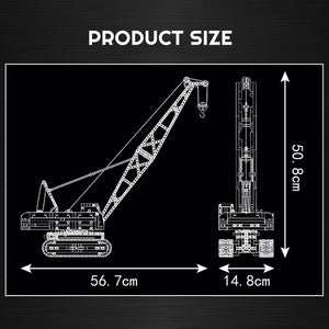 MOULD KING 15069 Motor Yellow Crawler Crane with 1292 Pieces