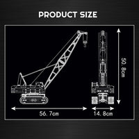 MOULD KING 15070 Motor Red Crawler Crane with 1292 Pieces
