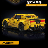 MOULD KING 15081 Bumblebee Pull Back Car with 736 Pieces
