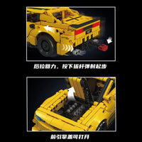 MOULD KING 15081 Bumblebee Pull Back Car with 736 Pieces
