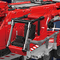 MOULD KING 17008 Red Liebherr LTM 11200 Remote Controlled Crane With Motor with 8506 Pieces
