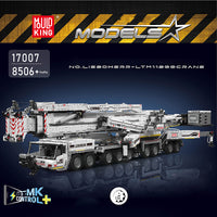 MOULD KING 17007 White Liebherr LTM 11200 Remote Controlled Crane With Motor with 8506 Pieces
