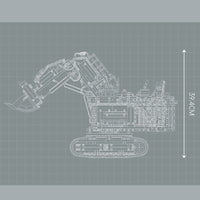 MOULD KING 17048 Liebherr R 9800 Excavator With Motor with 4468 Pieces
