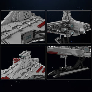 MOULD KING 21074 The Republic Attacked The Cruiser with 1320 Pieces