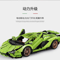 MOULD KING 13057S 1:8 Lamborghini Hyper Green Version with 3819 Pieces-Mould King 13057S