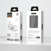 sky Mobigo TCS2081ACLC PD 20W wall charger with Type-C to Lightning combo
