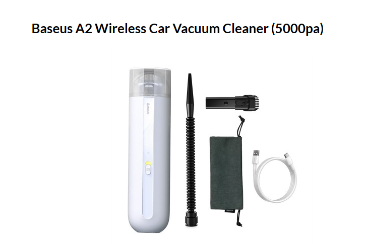 Baseus A2 Wireless Car Vacuum Cleaner(5000pa)