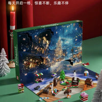 MOULD KING 10164 Christmas Countdown Calendar Blind Box Poke Fun with 694 Pieces