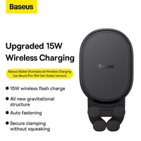 Baseus Stable Gravitational Wireless Charging Car Mount Pro 15W (Air Outlet Version)-Black
