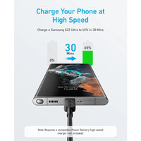 Anker 322 USB-C to USB-C Cable (6ft Braided)-Black