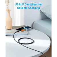 Anker 322 USB-C to USB-C Cable (6ft Braided)-Black