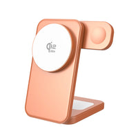 REDEFYNE Qi2.2 25W 3-IN-1 Portable Wireless Charger - Orange (with 45W USB-C Charger Plug & 1M USB-C Cable) (Compatible with Apple Watch)

