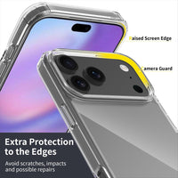 iPhone 17 Pro Max High Quality Acrylic + TPU Hybrid Transparent Case Cover
