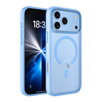 Dual Color Shockproof Transparent Case Cover With Magnetic Ring for iPhone 17 Pro / 18 Pro
