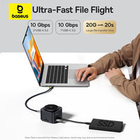 Baseus MagPro Series II 7-in-1 USB-C Hub with 15W Qi2 Wireless Charger-Black
