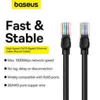 Baseus High Speed CAT5 Gigabit Ethernet Cable (Round Cable) 5m-Cluster Black