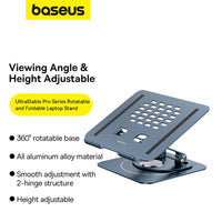 Baseus UltraStable Pro Series Rotatable and Foldable Laptop Stand-Space Gray
