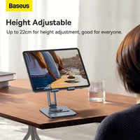 Baseus Desktop Biaxial Foldable Metal Stand For Tablets-Space Gray
