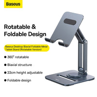 Baseus Desktop Biaxial Foldable Metal Stand For Tablets-Space Gray
