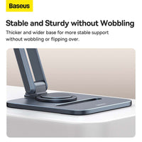 Baseus Desktop Biaxial Foldable Metal Stand For Tablets-Space Gray
