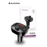 BLACKTECH BL-DE2 50W 1C 2A QC3.0 PD Car Wireless MP3 FM Transmitter Charger - Black
