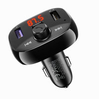 BLACKTECH BL-DE2 50W 1C 2A QC3.0 PD Car Wireless MP3 FM Transmitter Charger - Black
