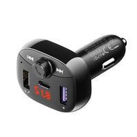 BLACKTECH BL-DE2 50W 1C 2A QC3.0 PD Car Wireless MP3 FM Transmitter Charger - Black
