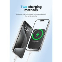 BLACKTECH BL-DB40 5000mAh 15W PD20W Magnetic Digital Display Fast Wireless Charging Power Bank - Black
