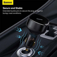 Baseus Enjoyment Retractable 2-in-1 Car Charger C+C 33W-Black
