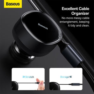 Baseus Enjoyment Retractable 2-in-1 Car Charger C+C 33W-Black