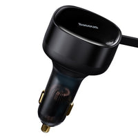 Baseus Enjoyment Retractable 2-in-1 Car Charger C+C 33W-Black
