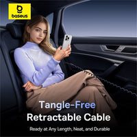 Baseus Circular Plastic Car Charger (C+C) + (C&L) Cable 60W
