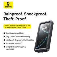 Baseus PrimeTrip VB1 RainShield Case for Bike Handlebar Mount-Cosmic Black
