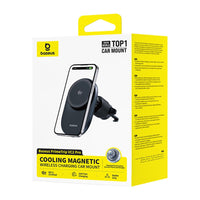 Baseus PrimeTrip VC2 Pro Cooling Magnetic Wireless Charging Car Mount Qi2.2 Air Vent Version -Cosmic Black
