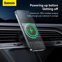 Baseus CW01 Magnetic Wireless Charging Car Mount Air Vent Version 15W-Cluster Black
