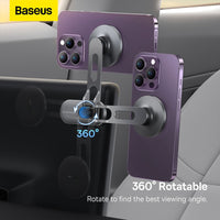 Baseus T-Space Series Folding Metal Car Mount Magnetic Phone Holder-Frost Silver
