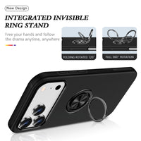 Magnetic Ring Holder Shockproof Cover Case for iPhone 17 Pro / 18 Pro
