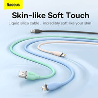 Baseus Jelly Liquid Silica Gel Fast Charging Data Cable USB to iP 2.4A 1.2m
