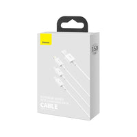 Baseus Superior Series Fast Charging Data Cable USB to Micro USB & Lightning & Type-C 3.5A 1.5m
