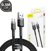 Baseus Cafule Cable USB For Type-C 3A 0.5m for iPhone 15 16 Series
