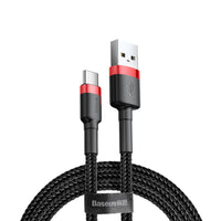 Baseus Cafule Fast Charge Type-C USB Data Charging Cable 2A 2M for iPhone 15 16 17 Series
