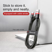 Baseus Cafule Fast Charge Type-C USB Data Charging Cable 2A 2M for iPhone 15 16 17 Series
