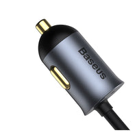 Baseus Share Together PPS Multi-port Fast Charging Car Charger with Extension Cord 120W 2U+2C-Gray
