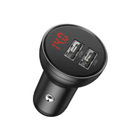 Baseus Digital Display Dual USB 4.8A Car Charger 24W
