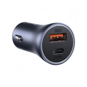 Baseus Golden Contactor Pro Dual Fast Charger Car Charger U+C 40W (CCJD-0G)-Dark Gray