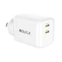 iQuick NANO ENERGY 2 45W PD3.0 Dual USB-C Ports Charging Adapter
