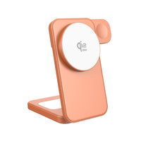 REDEFYNE Qi2.2 25W 3-IN-1 Portable Wireless Charger - Orange (with 45W USB-C Charger Plug & 1M USB-C Cable) (Compatible with Apple Watch)
