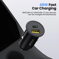 iQuick CQ3 48W Fast Car Charging Dual USB-A / USB-C Ports
